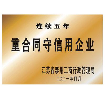 重合同守信用企业